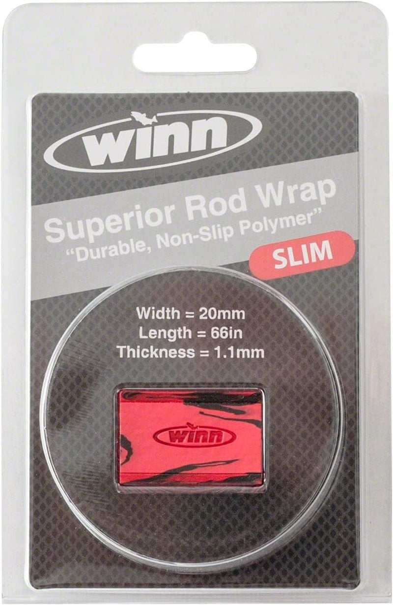 Winn Fishing 66" Rod Overwrap Tape, Slim - Red/Black