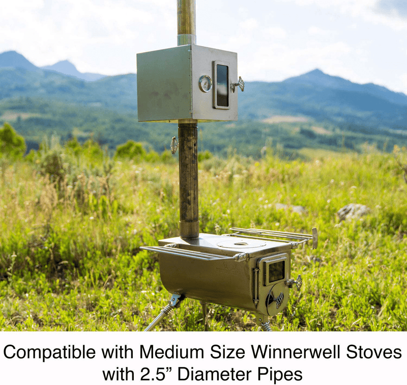 WINNERWELL Pipe Oven 2.5 Inch | Compatible with Medium Size Tent Stoves with 2.5 Inch Chimney Pipe