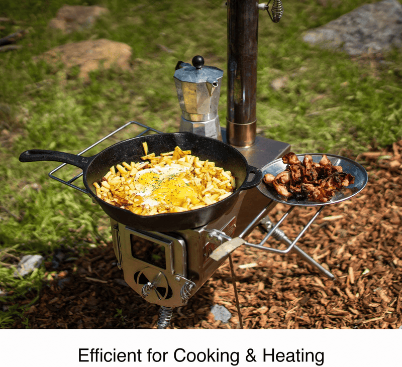 WINNERWELL Woodlander Large Tent Stove | Portable Wood Burning Stove for Tents, Shelters, and Camping | 1500 Cubic Inch Firebox | Precision Stainless Steel Construction | Includes Chimney Pipe Sporting Goods > Outdoor Recreation > Camping & Hiking > Tent Accessories WINNERWELL   