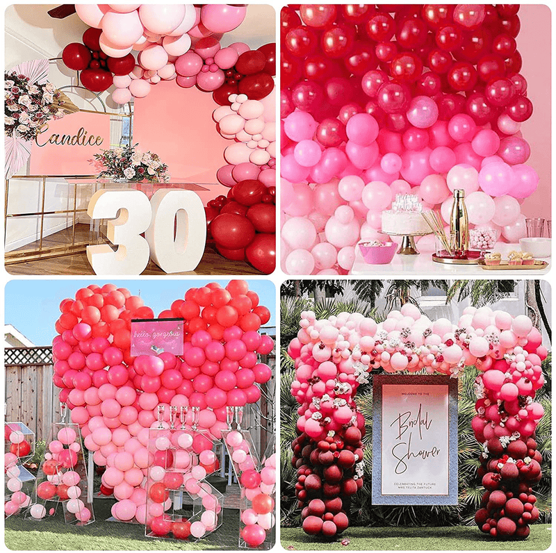 Winrayk 150Pcs Valentine'S Day Balloon Garland Arch Kit Pink Red Rose Red Balloons 18" 10" 5" for Women Girls Valentine'S Day Mother'S Day Wedding Engagement Anniversary Party Decoration Supplies Home & Garden > Decor > Seasonal & Holiday Decorations Winrayk   