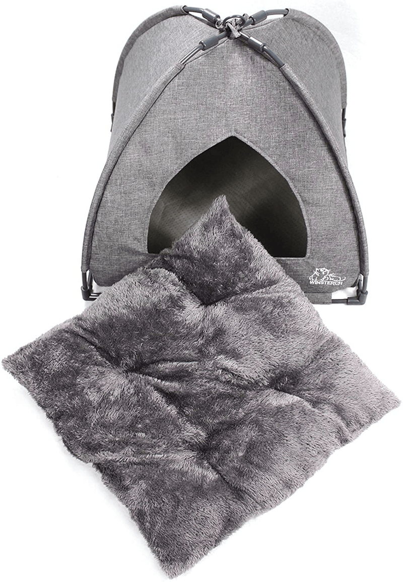 Winsterch Cat Bed Cave for Indoor Cats,Pet Tent Cave for Cats Small Dogs Kitten Bed with Removable Washable Cushion Animals & Pet Supplies > Pet Supplies > Cat Supplies > Cat Beds Winsterch   