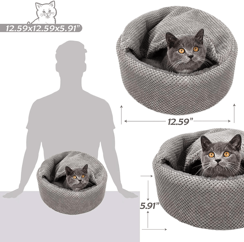 Winsterch Washable Warming Cat Bed House, round Soft Cat Beds,Pet Sofa Kitten Bed, Small Cat Pet Beds Animals & Pet Supplies > Pet Supplies > Cat Supplies > Cat Beds Winsterch   