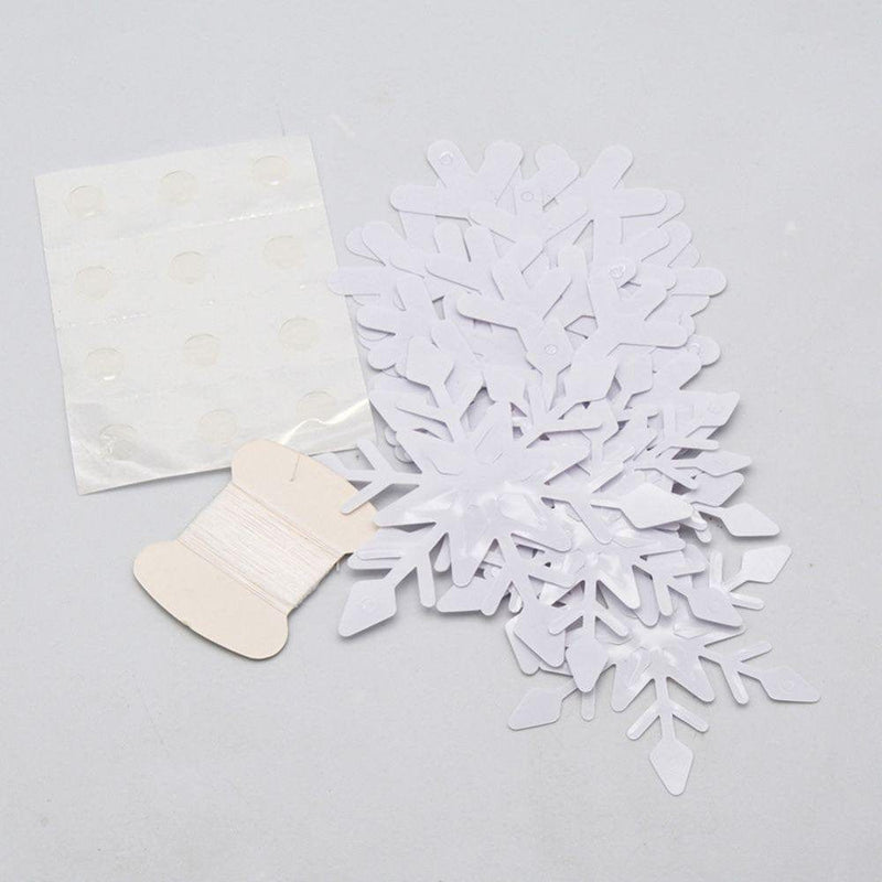 Winter Christmas Hanging Snowflake Decorations, 12PCS Snowflakes Garland & 12PCS 3D Large White Snowflake for Christmas Winter Wonderland Holiday New Year Party Home Decorations Home & Garden > Decor > Seasonal & Holiday Decorations& Garden > Decor > Seasonal & Holiday Decorations FYCONE   