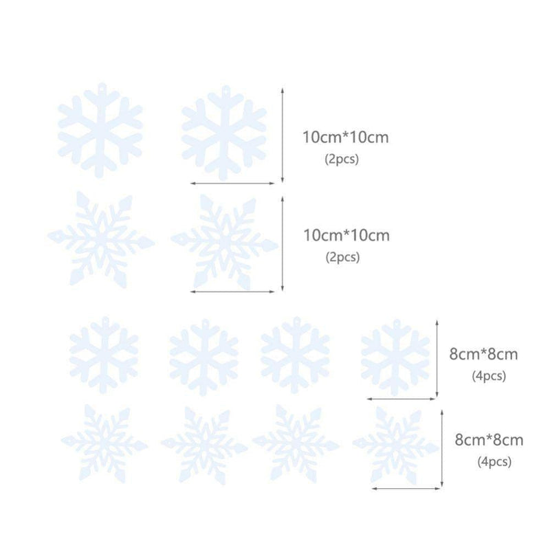 Winter Christmas Hanging Snowflake Decorations, 12PCS Snowflakes Garland & 12PCS 3D Large White Snowflake for Christmas Winter Wonderland Holiday New Year Party Home Decorations Home & Garden > Decor > Seasonal & Holiday Decorations& Garden > Decor > Seasonal & Holiday Decorations FYCONE   