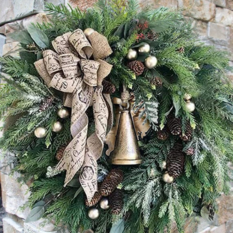 Winter Christmas Wreath for Front Door, Artificial Holiday Pine Wreaths with Pine Cone Needle Red Berry White Flower, Rustic Farmhouse Decoration for Xmas Home Party Indoor Outside Home & Garden > Decor > Seasonal & Holiday Decorations& Garden > Decor > Seasonal & Holiday Decorations Avail   