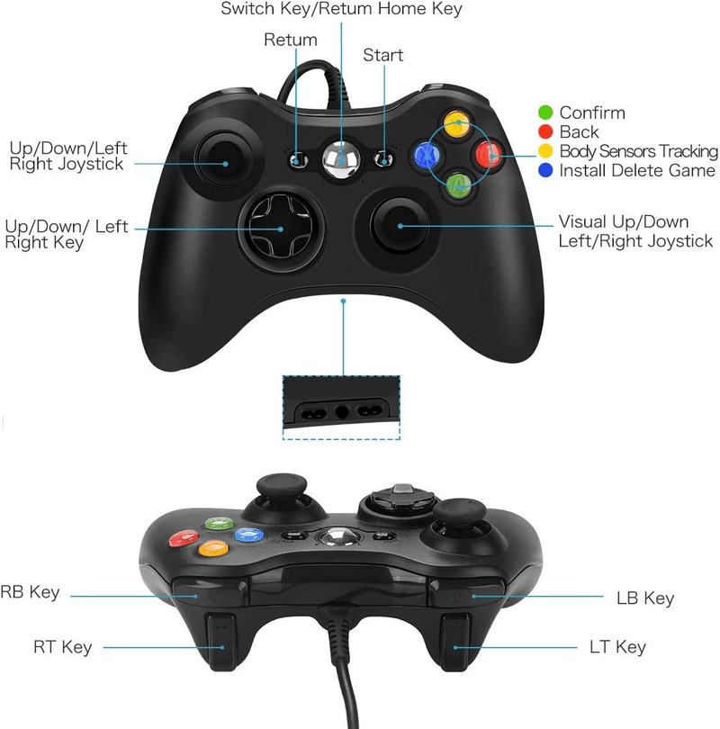 Wired Controller for Xbox 360, YAEYE Game Controller for Xbox 360 with Dual-Vibration Turbo for Microsoft Xbox 360/360 Slim and PC Windows 7,8,10 Electronics > Electronics Accessories > Computer Components > Input Devices > Game Controllers > Gaming Pads ‎YAEYE   