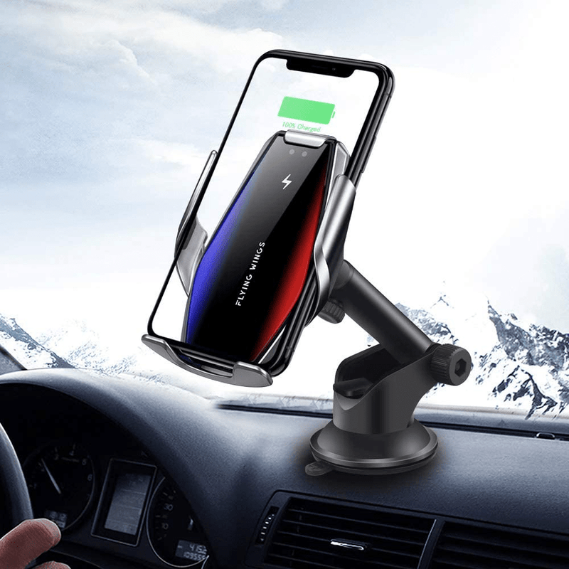 Wireless Car Charger,15W 2 in 1 Automatic Clamping Mount Dashboard Windshield Charging Bracket for iPhone 12/11/X/8,Touch Sensor Air Vent Cell Phone Car Holder for Samsung Galaxy S21/S20/S10/Note 20/9 Vehicles & Parts > Vehicle Parts & Accessories > Motor Vehicle Parts > Motor Vehicle Sensors & Gauges FDGAO Dash Mount + Air Vent Silver  