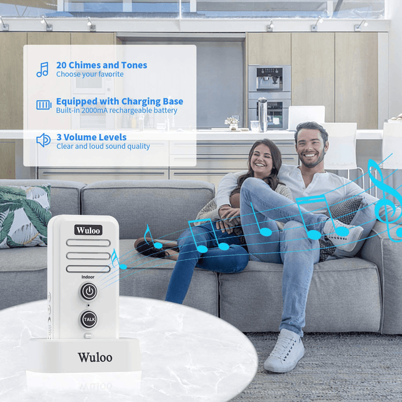 Wireless Intercom Doorbell Chime for Home Intercomunicador (1T2 White) …