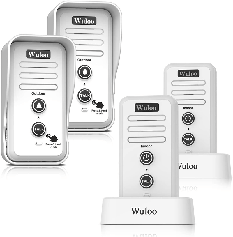 Wireless Intercom Doorbell Chime for Home Intercomunicador (1T2 White) … Electronics > Communications > Intercoms Wuloo 2T2-White  