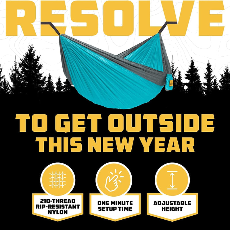 Wise Owl Outfitters Camping Hammock - Portable Hammock Single or Double Hammock Camping Accessories for Outdoor, Indoor W/ Tree Straps