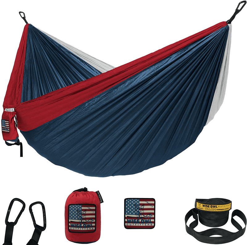Wise Owl Outfitters Camping Hammocks - Portable Hammock Single or Double Hammock for Outdoor, Indoor w/ Tree Straps - Backpacking, Travel, and Camping Gear Home & Garden > Lawn & Garden > Outdoor Living > Hammocks Wise Owl Outfitters Liberty Large 