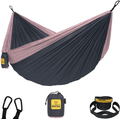 Wise Owl Outfitters Camping Hammocks - Portable Hammock Single or Double Hammock for Outdoor, Indoor w/ Tree Straps - Backpacking, Travel, and Camping Gear Home & Garden > Lawn & Garden > Outdoor Living > Hammocks Wise Owl Outfitters Charcoal Rose Medium 