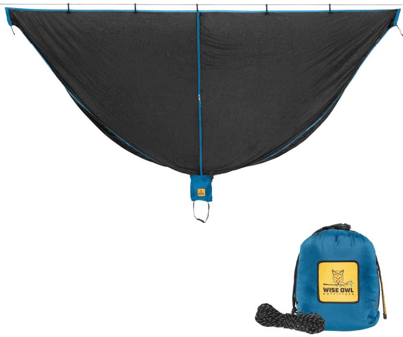 Wise Owl Outfitters Hammock Bug Net - the Snugnet Mosquito Net for Hammocks - Premium Quality, Waterproof, Mesh Hammock Netting W/ Double-Sided Zipper - Essential Camping Gear Sporting Goods > Outdoor Recreation > Camping & Hiking > Mosquito Nets & Insect Screens Wise Owl Outfitters Blue  
