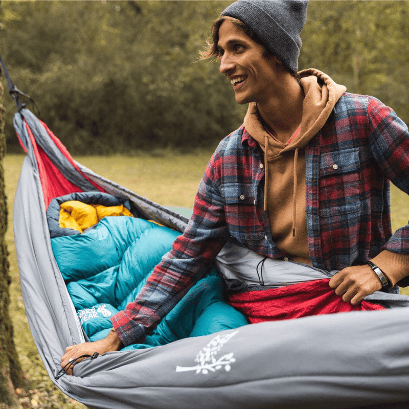 Wise Owl Outfitters Hammock Underquilt - Insulated Down Underquilt for Outdoor, Indoor, Single & Double Camping Hammocks, Charcoal Grey & Light Grey Home & Garden > Lawn & Garden > Outdoor Living > Hammocks Wise Owl Outfitters   