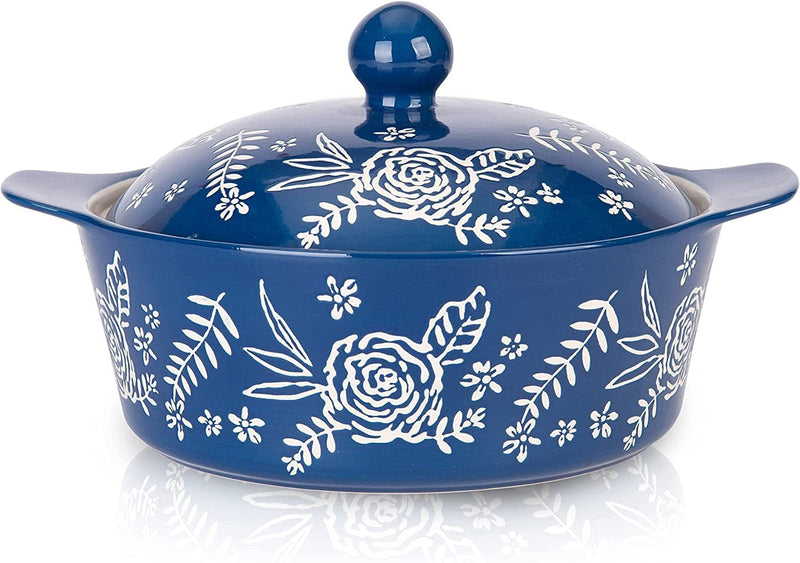 Wisenvoy Casserole Dish with Lid Casserole Dish Baking Dish Lasagna Pan Baking Dishes for Oven Casserole Dish Set Home & Garden > Kitchen & Dining > Cookware & Bakeware Wisenvoy Blue  