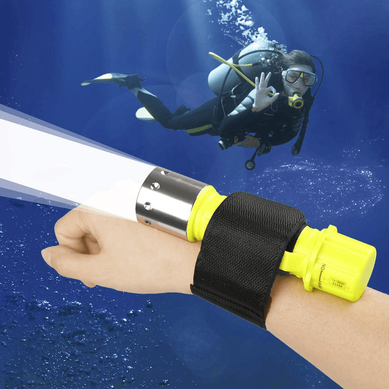 WishDeal 2 Pack Diving Flashlight Underwater LED Scuba Dive Lights Super Bright IPX8 Waterproof 3 Modes for Outdoor Activities with Rechargeable Battery and Charger Hardware > Tools > Flashlights & Headlamps > Flashlights WishDeal   