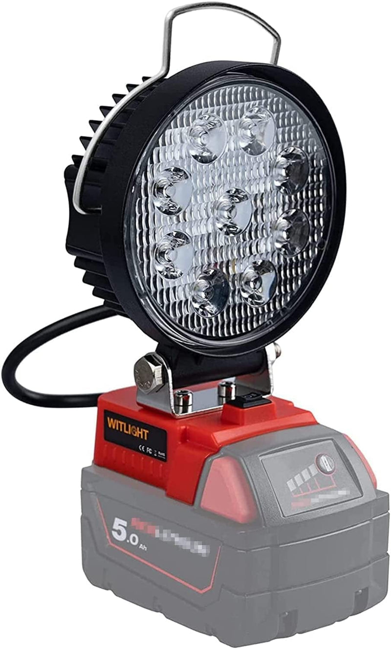 WITLIGHT Cordless LED Light for Milwaukee 18V Battery LED Work Light Wide Beam Flood Light with Low Voltage Protection (Battery Not Included) Home & Garden > Lighting > Flood & Spot Lights WITLIGHT   