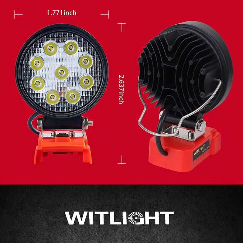 WITLIGHT Cordless LED Light for Milwaukee 18V Battery LED Work Light Wide Beam Flood Light with Low Voltage Protection (Battery Not Included) Home & Garden > Lighting > Flood & Spot Lights WITLIGHT   