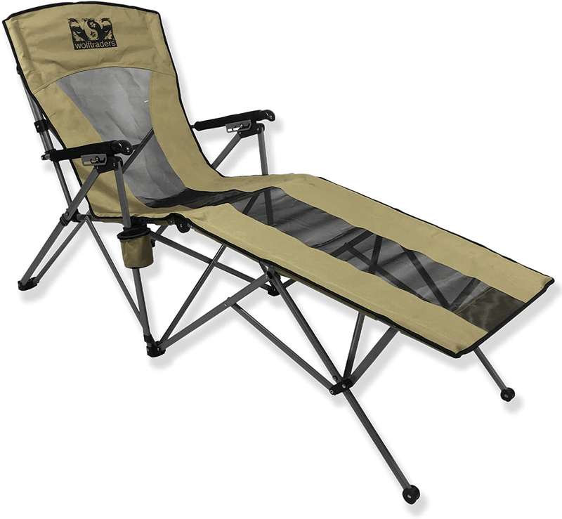 Wolftraders Layzwolf Hi-Back Folding Reclining Lounger Camp Chair Sporting Goods > Outdoor Recreation > Camping & Hiking > Camp Furniture Wolftraders   