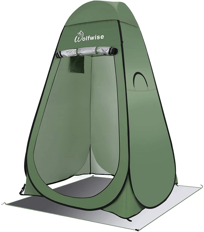 Wolfwise Pop up Privacy Shower Tent Portable Outdoor Sun Shelter Camp Toilet Changing Dressing Room Sporting Goods > Outdoor Recreation > Camping & Hiking > Portable Toilets & Showers WolfWise Green  