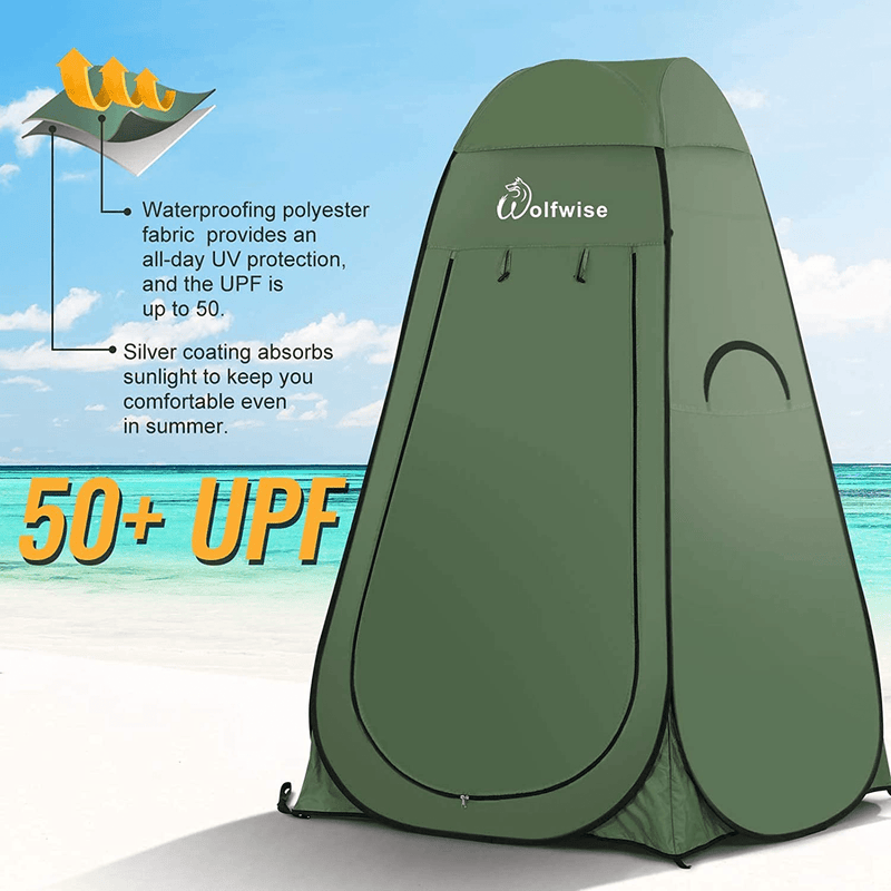 Wolfwise Pop up Privacy Shower Tent Portable Outdoor Sun Shelter Camp Toilet Changing Dressing Room Sporting Goods > Outdoor Recreation > Camping & Hiking > Portable Toilets & Showers WolfWise   