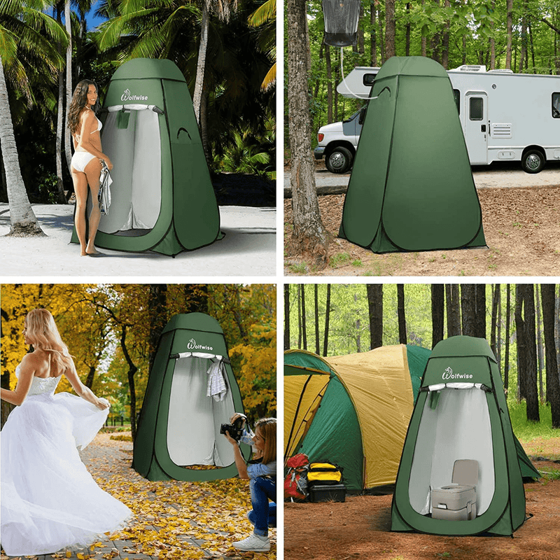 Wolfwise Pop up Privacy Shower Tent Portable Outdoor Sun Shelter Camp Toilet Changing Dressing Room