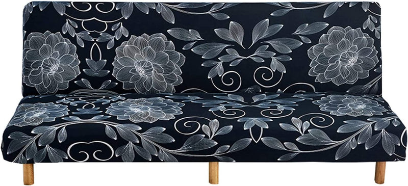 WOMACO Printed Futon Cover Stretch Sofa Bed Slipcovers Full Twin Queen Size Armless Couch Loveseat Protector Covers with Elastic Bottom for Living Room Bedroom Furniture (Color Fish, 63"-75") Home & Garden > Decor > Chair & Sofa Cushions WOMACO Pattern