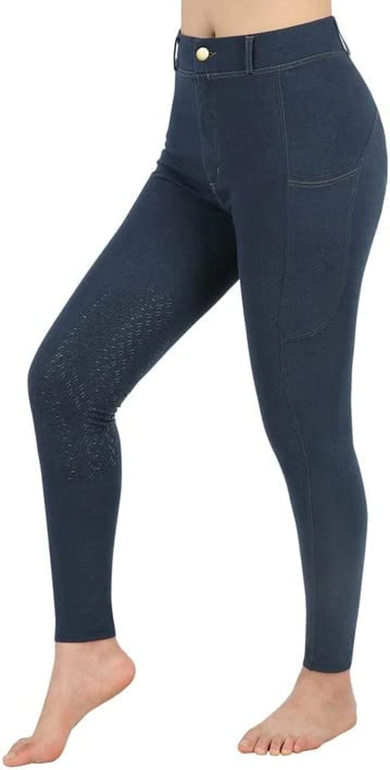 Women Riding Tights Pockets,Women Training Breeches Pants with Silicone Grip Sporting Goods > Outdoor Recreation > Winter Sports & Activities Turnhier Blue-1 X-Large 