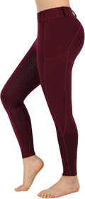 Women Riding Tights Pockets,Women Training Breeches Pants with Silicone Grip Sporting Goods > Outdoor Recreation > Winter Sports & Activities Turnhier Wine Red XX-Large 
