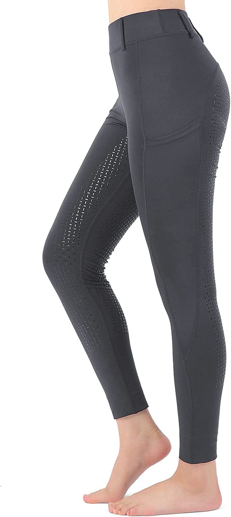 Women Riding Tights Pockets,Women Training Breeches Pants with Silicone Grip Sporting Goods > Outdoor Recreation > Winter Sports & Activities Turnhier Grey Medium 