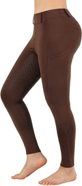 Women Riding Tights Pockets,Women Training Breeches Pants with Silicone Grip Sporting Goods > Outdoor Recreation > Winter Sports & Activities Turnhier Brown XX-Large 