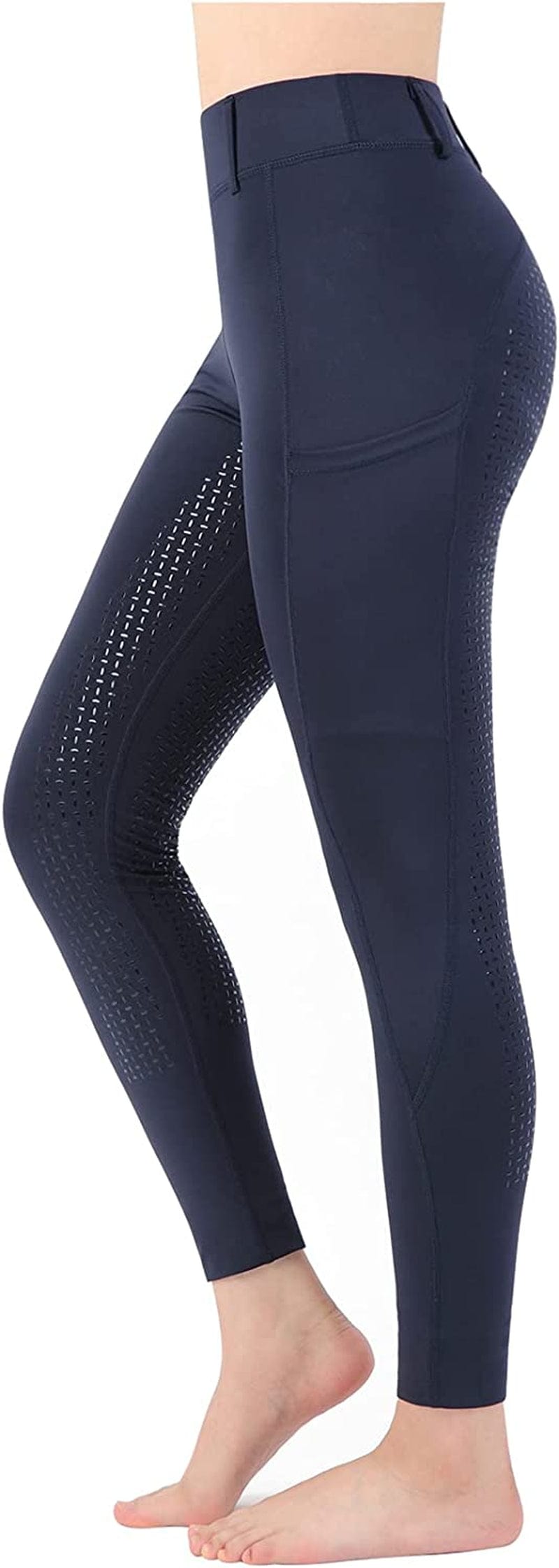 Women Riding Tights Pockets,Women Training Breeches Pants with Silicone Grip Sporting Goods > Outdoor Recreation > Winter Sports & Activities Turnhier Navy Medium 