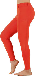 Women Riding Tights Pockets,Women Training Breeches Pants with Silicone Grip Sporting Goods > Outdoor Recreation > Winter Sports & Activities Turnhier Orange Large 