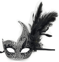 Women's Feather Masquerade Mask Venetian Halloween Mardi Gras Costumes Party Ball Prom Mask Apparel & Accessories > Costumes & Accessories > Masks Antjoint Za Cracked  