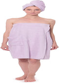 Women'S Towel Wrap - Bamboo Viscose Spa Wrap Set by Texere (The Waterfall, Barely Pink, Large/X-Large)