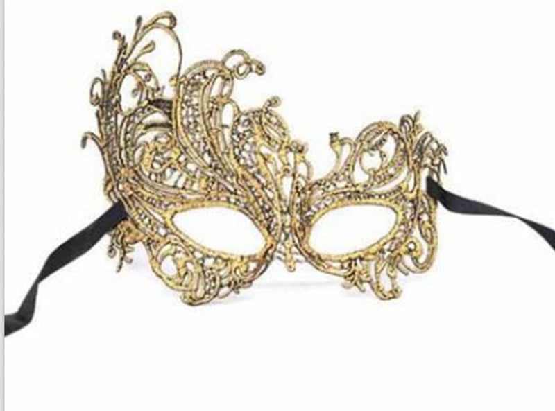 Women Sexy Masquerade Mask, Halloween Party Fancy Mask, Upper Half Face Bronzing Mask Apparel & Accessories > Costumes & Accessories > Masks Mildsown   