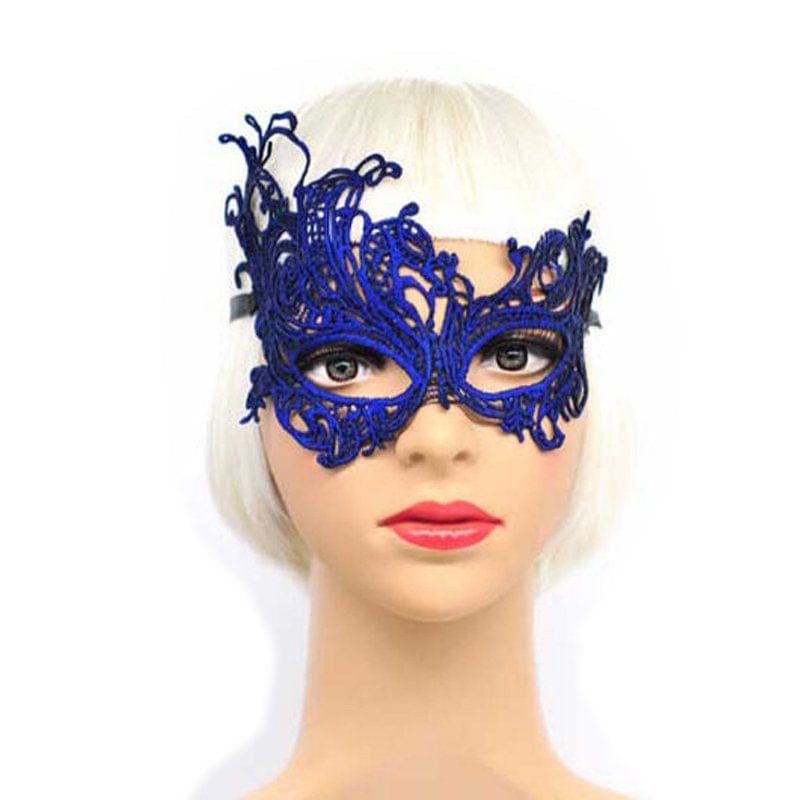 Women Sexy Masquerade Mask, Halloween Party Fancy Mask, Upper Half Face Bronzing Mask Apparel & Accessories > Costumes & Accessories > Masks Mildsown Blue One Size 