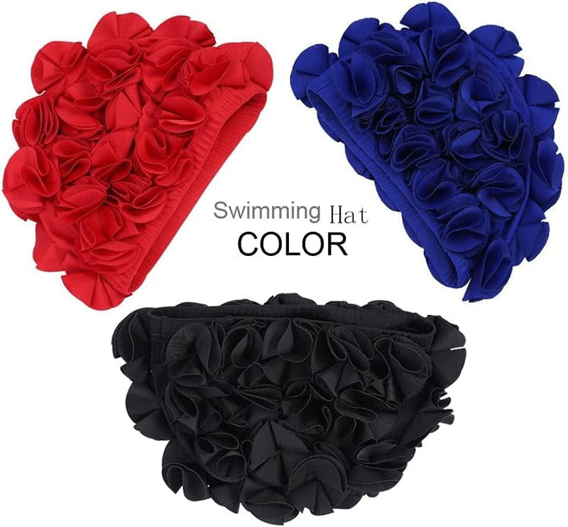Women Swimming Hat Floral Petal Retro Style Bathing Hat Swim Flower Hat ( Color : Blue ) Swim Covers for Women Swimming Sporting Goods > Outdoor Recreation > Boating & Water Sports > Swimming > Swim Caps VGEBY   