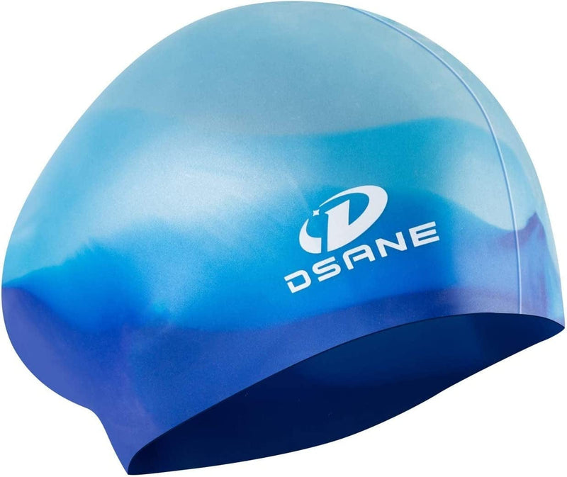 Womens Silicone Swim Cap for Long Hair,3D Ergonomic Design Silicone Swimming Caps for Women Kids Men Adults Boys Girls with Ear Plug and Nose Clip Sporting Goods > Outdoor Recreation > Boating & Water Sports > Swimming > Swim Caps Dsane aqua 1 Pack 