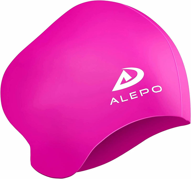 Womens Swim Cap for Long Hair, High Elasticity Thick Silicone Swimming Hats for Women Men Unisex Adults, Bathing Swimming Caps with Ear Plugs and Nose Clip, Keep Your Hair Dry Sporting Goods > Outdoor Recreation > Boating & Water Sports > Swimming > Swim Caps Alepo Rose Red  