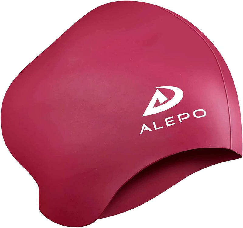 Womens Swim Cap for Long Hair, High Elasticity Thick Silicone Swimming Hats for Women Men Unisex Adults, Bathing Swimming Caps with Ear Plugs and Nose Clip, Keep Your Hair Dry Sporting Goods > Outdoor Recreation > Boating & Water Sports > Swimming > Swim Caps Alepo Burgundy  
