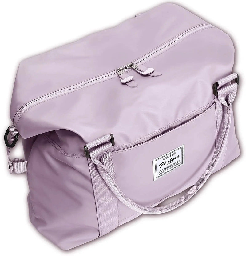 Womens Travel Bags, Weekender Carry on for Women, Sports Gym Bag, Workout Duffel Bag, Overnight Shoulder Bag Fit 15.6 Inch Laptop (Large, Gray&Pink) Home & Garden > Household Supplies > Storage & Organization BJLFS Purple  