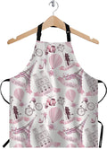 WONDERTIFY Kitchen Tools Pattern Apron,Black Cafe Chef Fork Knife Spoon Bib Apron with Adjustable Neck for Men Women,Suitable for Home Kitchen Cooking Waitress Chef Grill Bistro Baking BBQ Apron Home & Garden > Kitchen & Dining > Kitchen Tools & Utensils WONDERTIFY Multi Ra16  