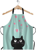 WONDERTIFY Kitchen Tools Pattern Apron,Black Cafe Chef Fork Knife Spoon Bib Apron with Adjustable Neck for Men Women,Suitable for Home Kitchen Cooking Waitress Chef Grill Bistro Baking BBQ Apron Home & Garden > Kitchen & Dining > Kitchen Tools & Utensils WONDERTIFY Multi Ra20  