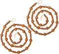Wood Bead Garlands Christmas Valentine'S Day Bead Garlands Farmhouse Rustic Country 10.8 Feet Boho Beads Decoration (Red, Pink and White) Home & Garden > Decor > Seasonal & Holiday Decorations Jetec Brown  