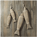 Wooden Fish Decor Hanging Wood Fish Decorations for Wall, Rustic Nautical Fish Decor Beach Theme Home Decoration Fish Sculpture Home Decor for Bathroom Bedroom Lake House Decoration (S) Home & Garden > Decor > Artwork > Sculptures & Statues Attraction Design 2 Set  