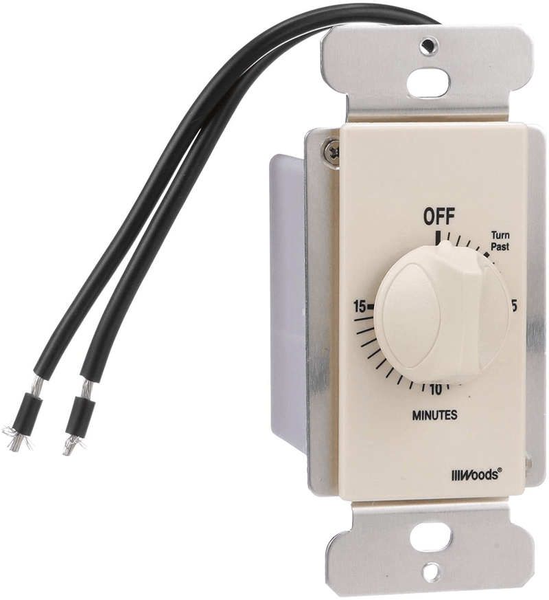 Woods 59717 In-Wall 60 Minute Spring Wound Timer, White Home & Garden > Lighting Accessories > Lighting Timers Coleman Cable Light Almond 15 Minute 