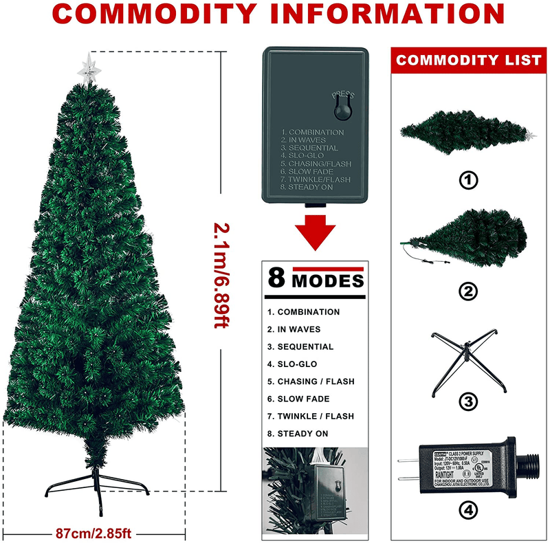 woohaha Upgraded Christmas Tree 6.89ft Premium Spruce Artificial Holiday Xmas Tree Includes Pre-Strung 320 White LED Lights for Home, Office, Party Decor w/320 Branch Tips, Metal Hinges&Foldable Base… Home & Garden > Decor > Seasonal & Holiday Decorations > Christmas Tree Stands woohaha   