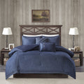 Woolrich Rustic Lodge Cabin Comforter Set - All Season down Alternative Warm Bedding Layer and Matching Shams, Oversized Queen, Perry, Denim Blue Home & Garden > Linens & Bedding > Bedding Woolrich Perry, Denim Blue Oversized Queen 