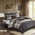 Woolrich Rustic Lodge Cabin Comforter Set - All Season down Alternative Warm Bedding Layer and Matching Shams, Oversized Queen, Perry, Denim Blue Home & Garden > Linens & Bedding > Bedding Woolrich Bitter Creek, Grey/Brown Oversized Cal King 